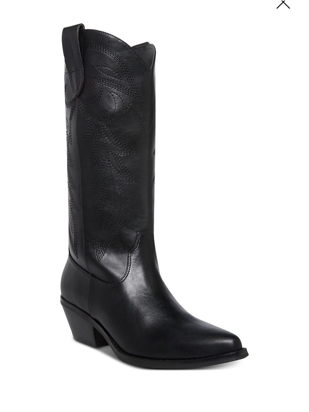 Madden Girl Redford Black Western Leather Knee-High Boot - Women's